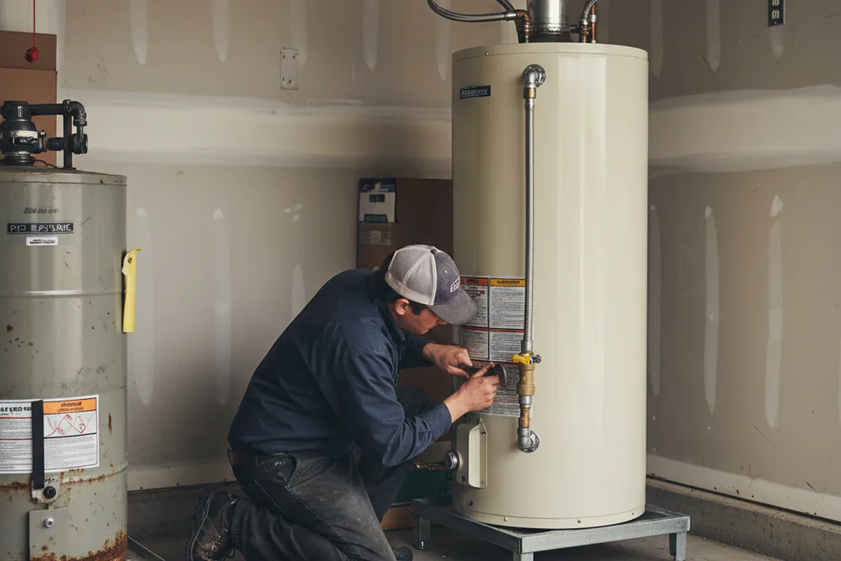 Water heater and shutoff valve replacement in Whiteville